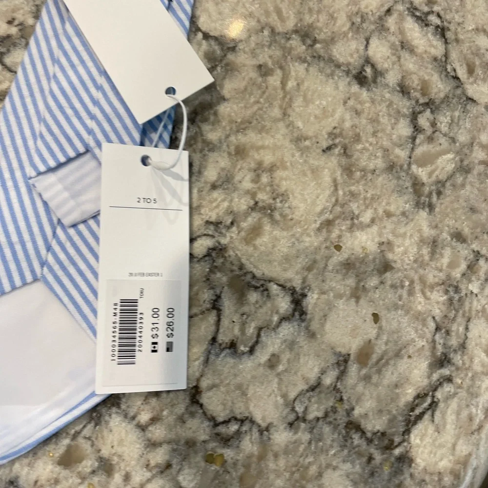 Janie and Jack Blue and White Striped Tie